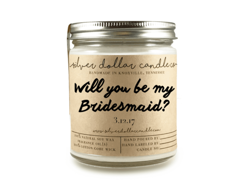 Bridal Party Proposals Candle - Personalized/Custom Candle for